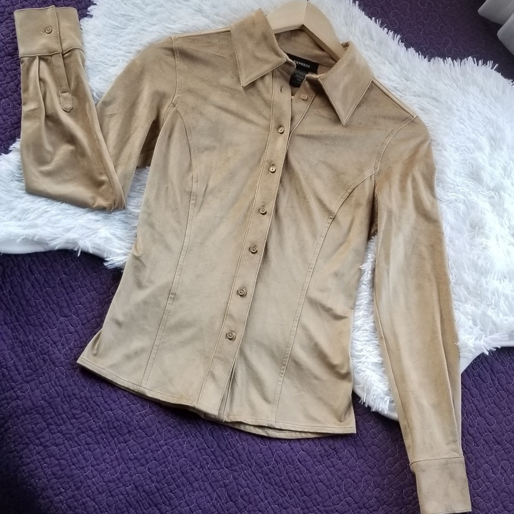 Express Suede Button Down